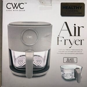 NEW 1200W 4Qt Air Fryer w/ Glass Basket CWC Digital